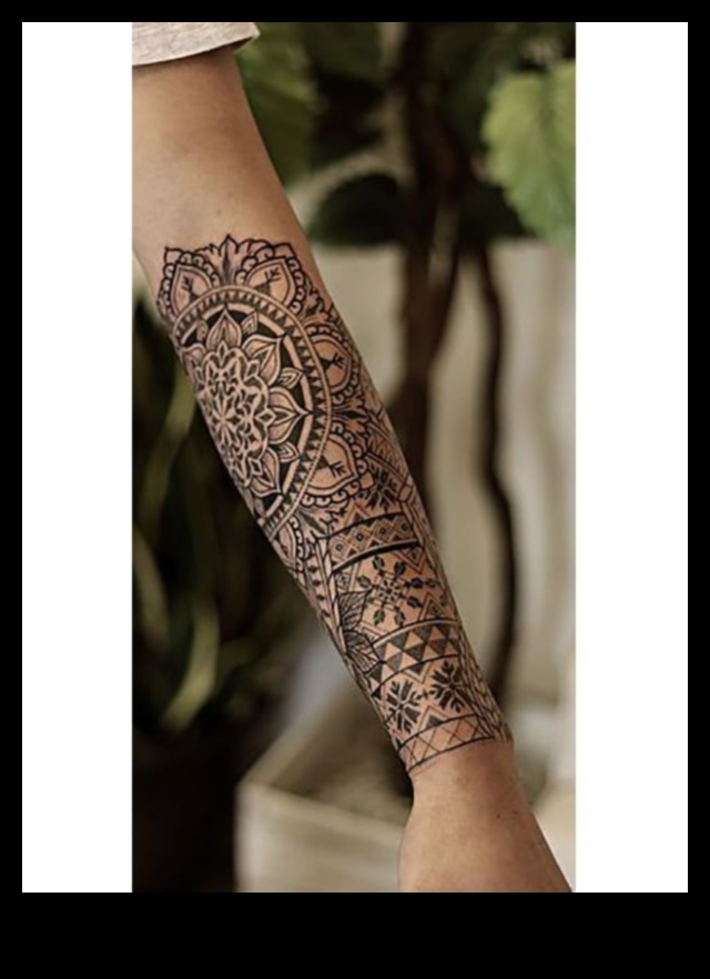 Tetovējumu mozaīkas: skaistu dizainu veidošana pa gabalam