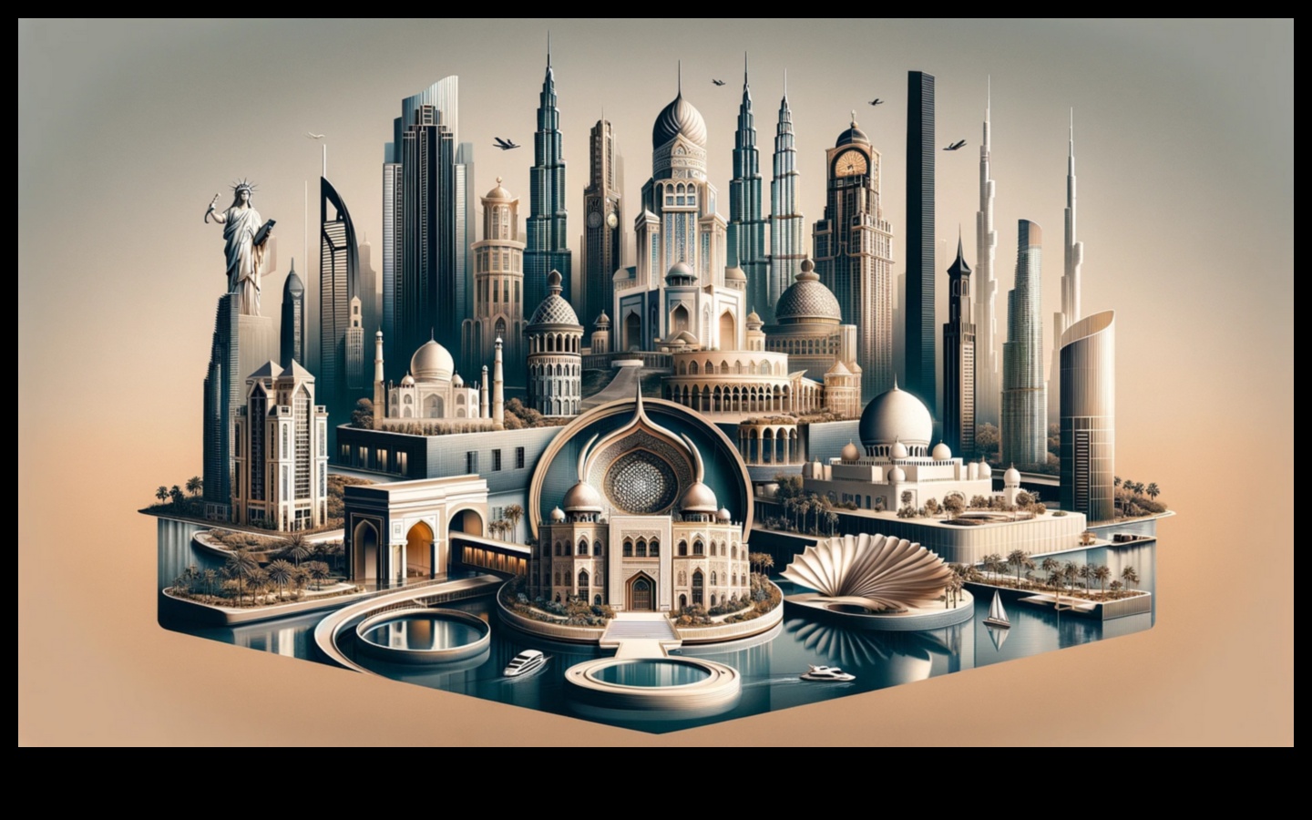 Arhitektūras brīnumi: ikonisku ēku ilustrēšana