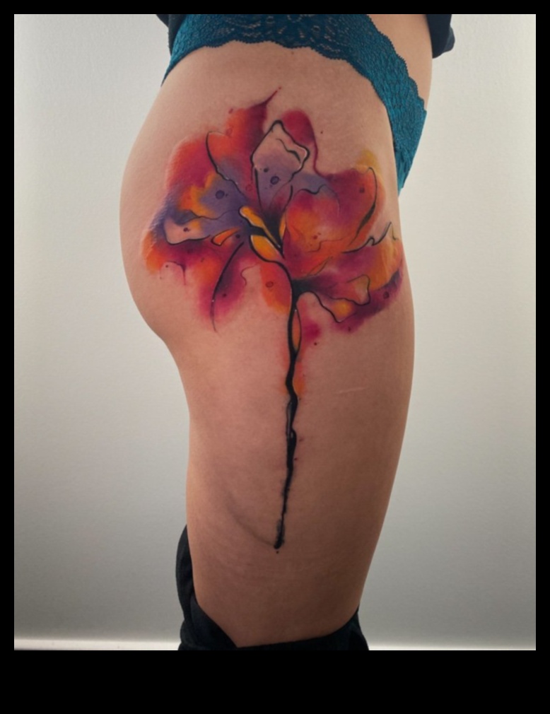 Stila spožums: akvareļu tetovējumi unikālam izskatam