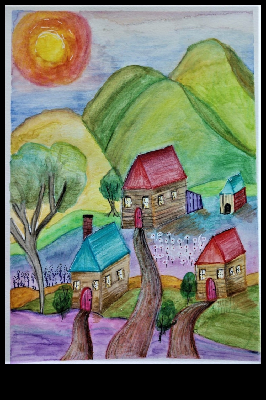 Akvareļu zīmuļu māksla Radošs līdzeklis visiem 5 Ārpus reālisma: abstraktas izpausmes akvareļu zīmuļu mākslā