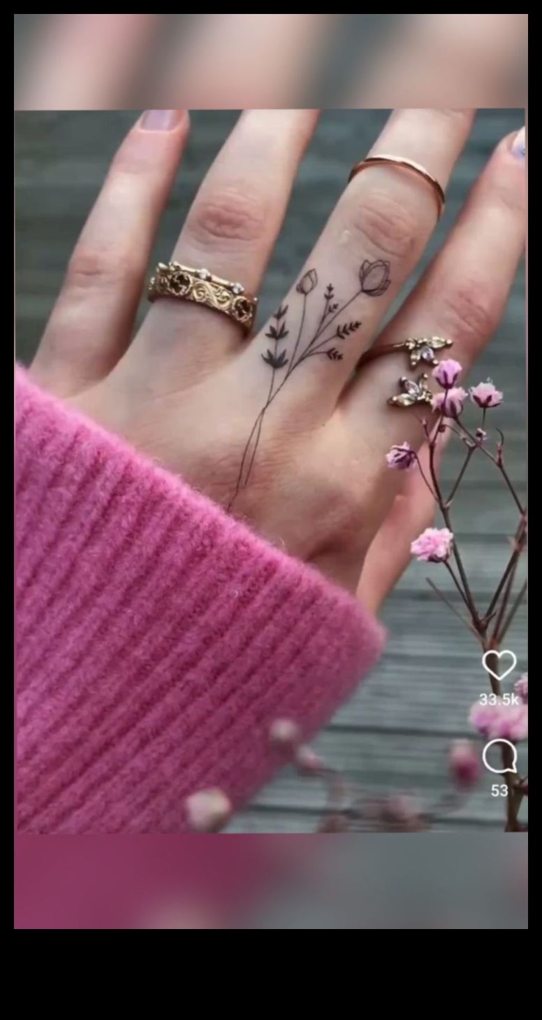 Tiny triumphs Elegantu un elegantu pirkstu tetovējumu māksla 4 Nelieli panākumi: izbaudiet stilīgu, elegantu pirkstu tetovējumu mākslinieciskumu