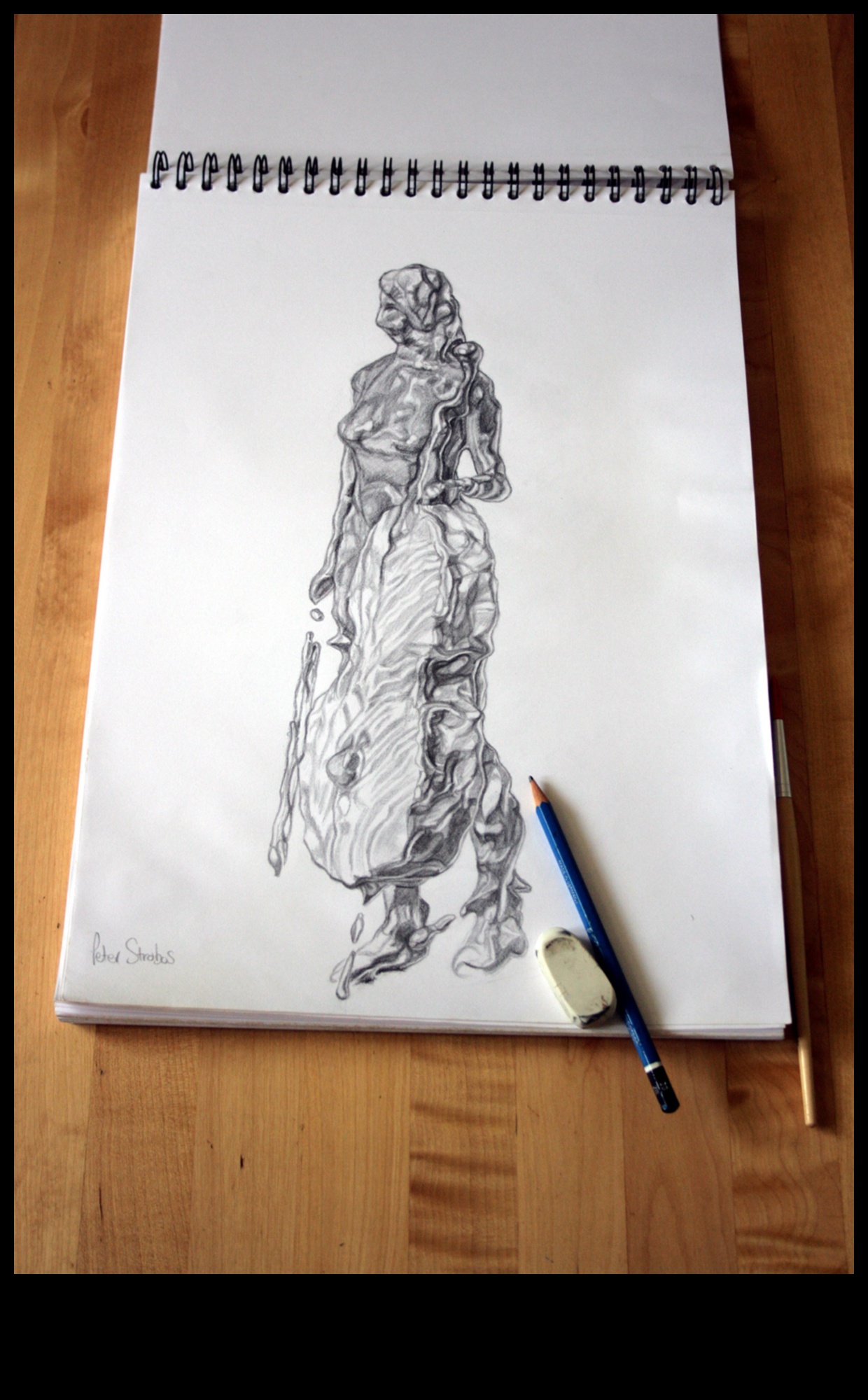 Amatniecība ar ūdeni: zīmuļu zīmējumu plūstamības sasniegšana