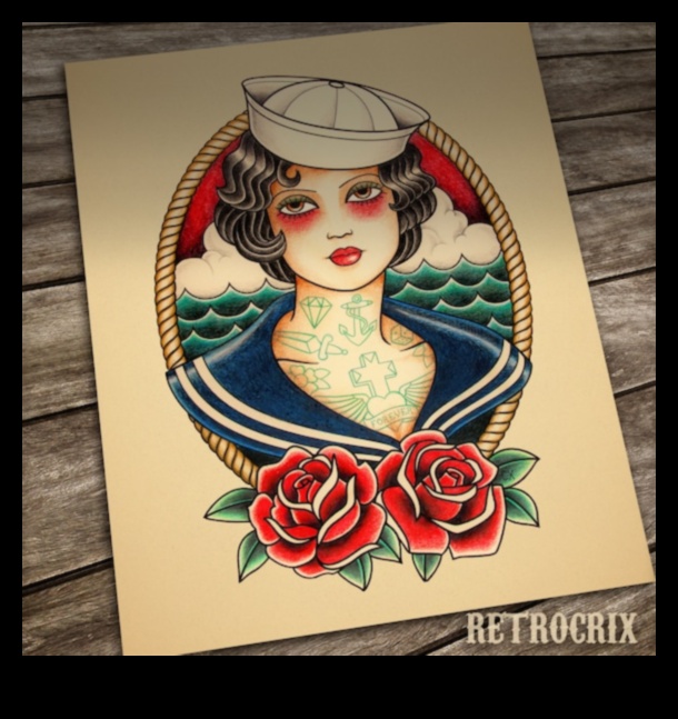 Jūrnieka izvēle Tradicionālo tetovējumu jūras šarms 4 Jūrnieka izvēle: jūras šarms tradicionālajos tetovējumos