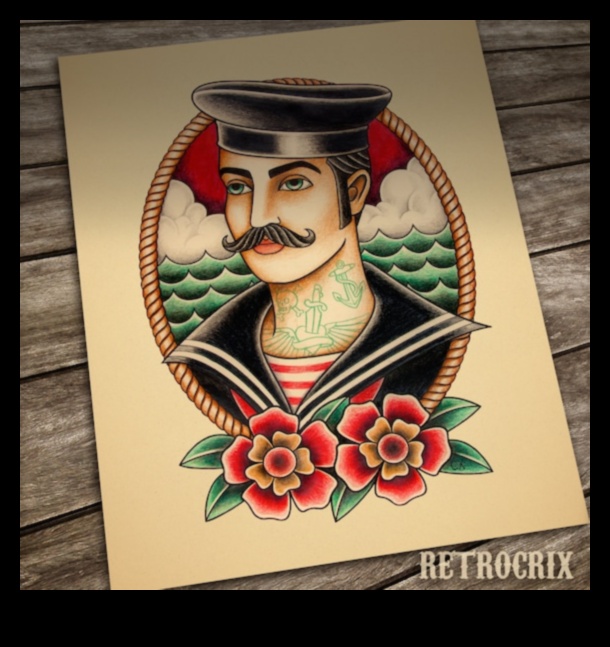 Jūrnieka izvēle Tradicionālo tetovējumu jūras šarms 3 Jūrnieka izvēle: jūras šarms tradicionālajos tetovējumos