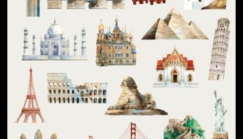 Arhitektūras brīnumi: ikonisku ēku ilustrēšana