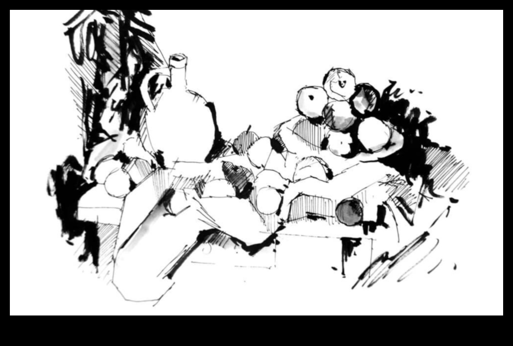 Stāstu skicēšana: stāstījuma ilustrācijas ar pildspalvu un tinti